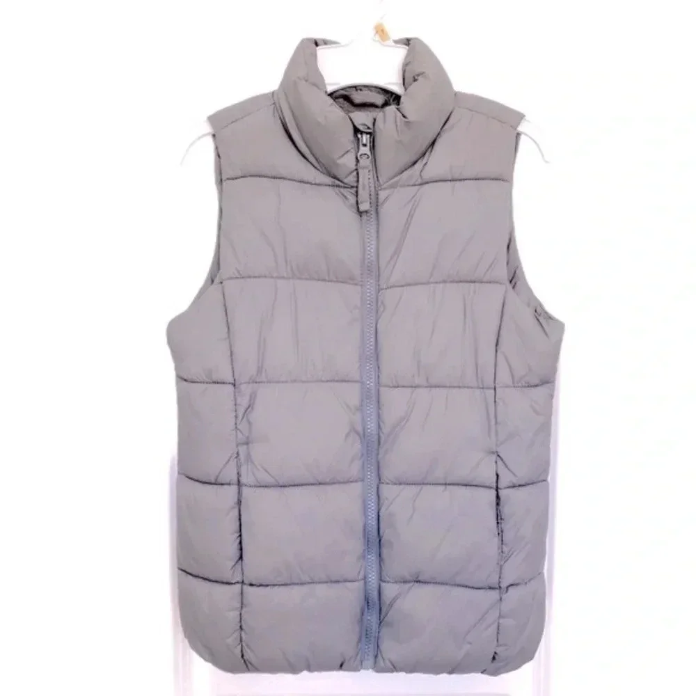 Old Navy Kids Frost-Free Water-Resistant Puffer Vest Dark Gray  Medium 8